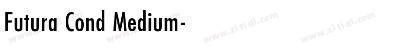 Futura Cond Medium字体转换